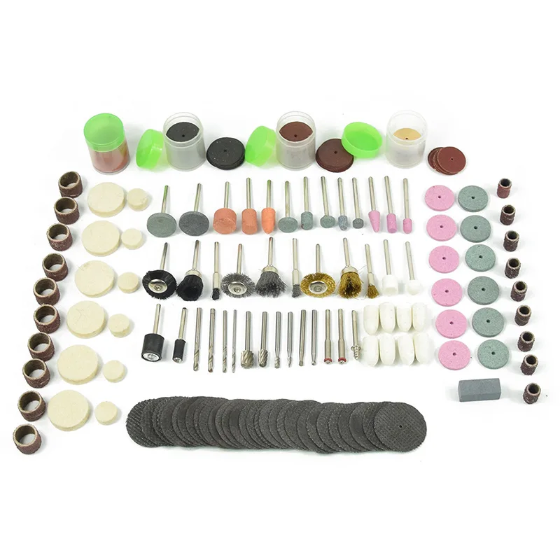 RIJILEI 228Pcs Rotary Power Tool Kits For Dremel Accessories Wood Metal Sanding Polishing Grinding Bit Set polishing disc