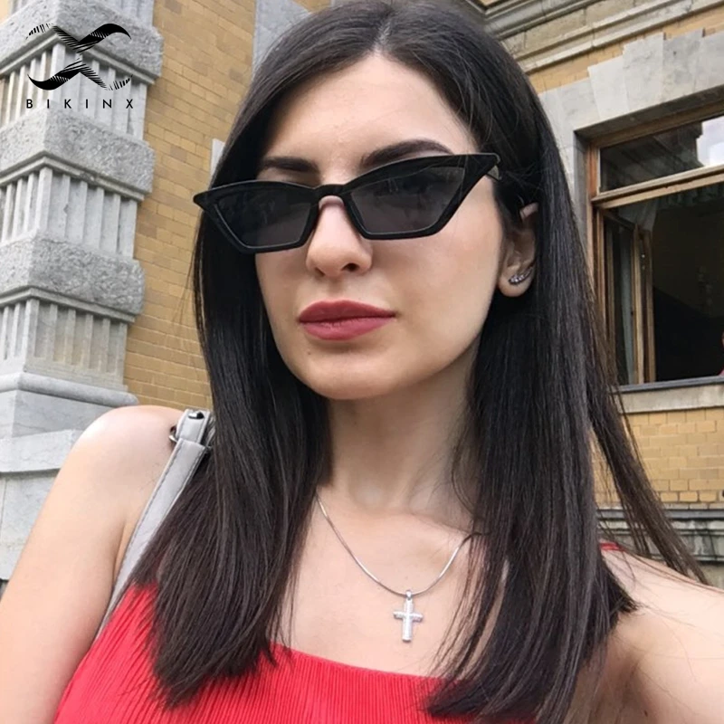 Bikinx сексуальные женские ретро очки треугольные дизайнерские черные красные