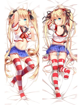 

May 2017 update Warship Girls Characters Lexington & Yat Sen pillow cover body Pillowcase