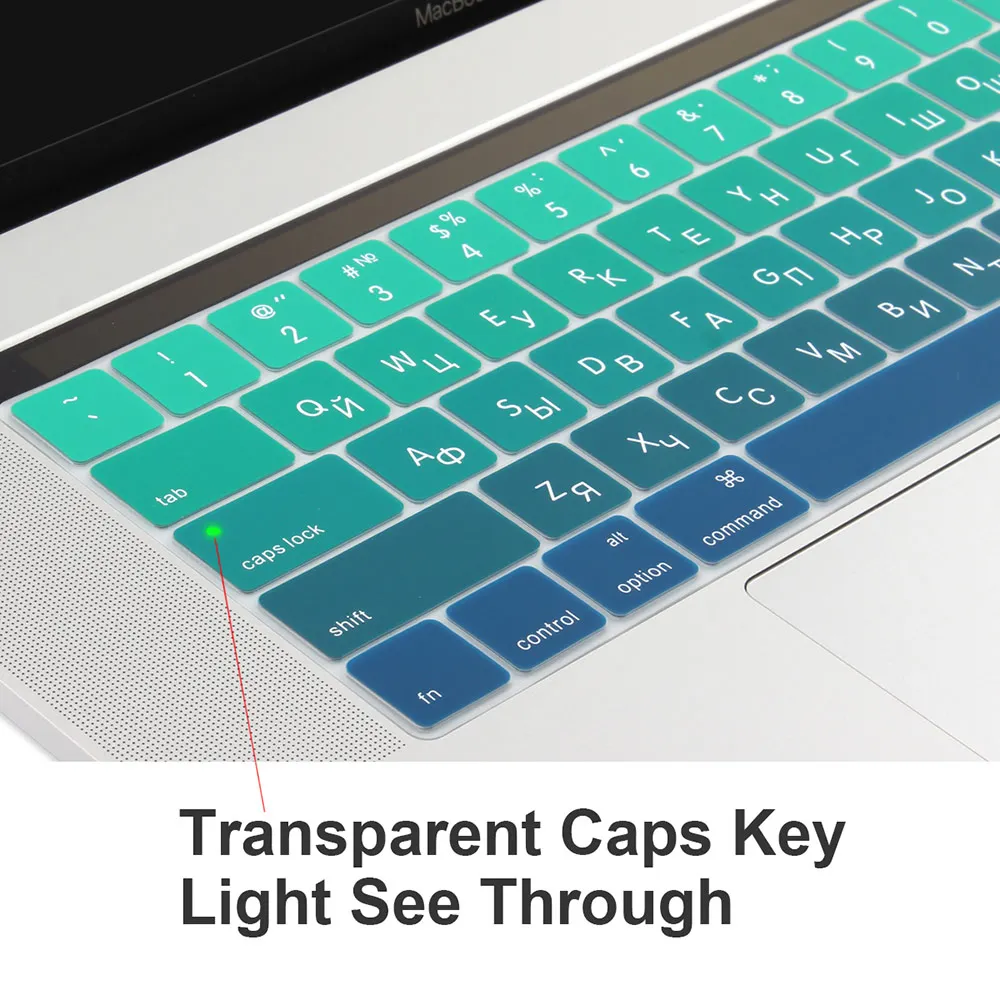 Чехол для русской раскладки клавиатуры чехол MacBook Pro 13 &quot15&quot с сенсорной панелью