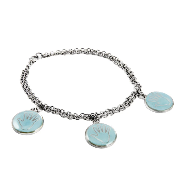 

HE-16 1 pc fashion Heart Bangle Bracelet Gift New Fashion Women Ocean Blue Crystal Rhinestone fine jewelry New