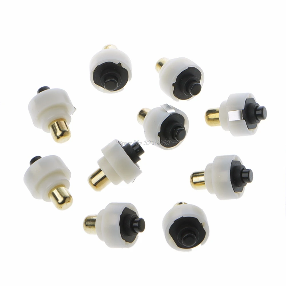 

10Pcs DC 30V 1A C8 Flashlight Tail Button Switch Lightweight Strong White Round