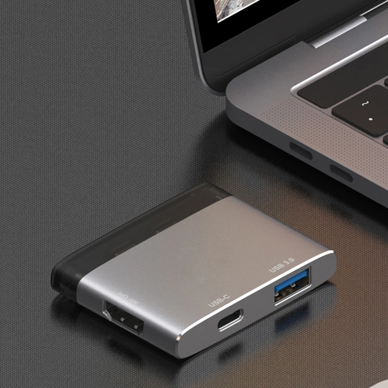 Fealushon док-станция Тип C разъем HDMI USB 3,0 PC питания usb-концентратор для ноутбука Macbook Pro док-станция