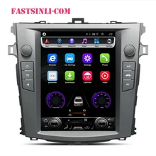 Android автомобильный мультимедийный плеер для Toyota Filder 141 TOYOTA COROLLA 2007-2013 gps навигация вертикальный экран радио Tesla стиль