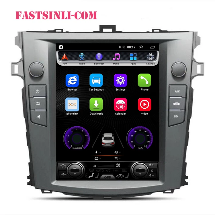 

Android car Multimedia Player for TOYOTA COROLLA 2007-2013 GPS Navigation Vertical screen radio Tesla Style