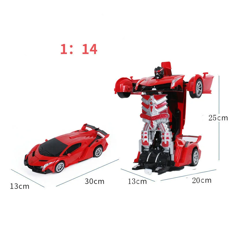 1:14, 2,4 г, модель робота-трансформера с индукционной деформацией в одно касание для детей, электрический пульт дистанционного управления, игрушечная музыкальная машинка - Цвет: 4