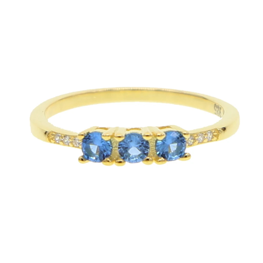 Новые элегантные блестящие прозрачные небесно-голубые стразы, массивные кольца 925 пробы, модные нежные женские кольца, ювелирные изделия