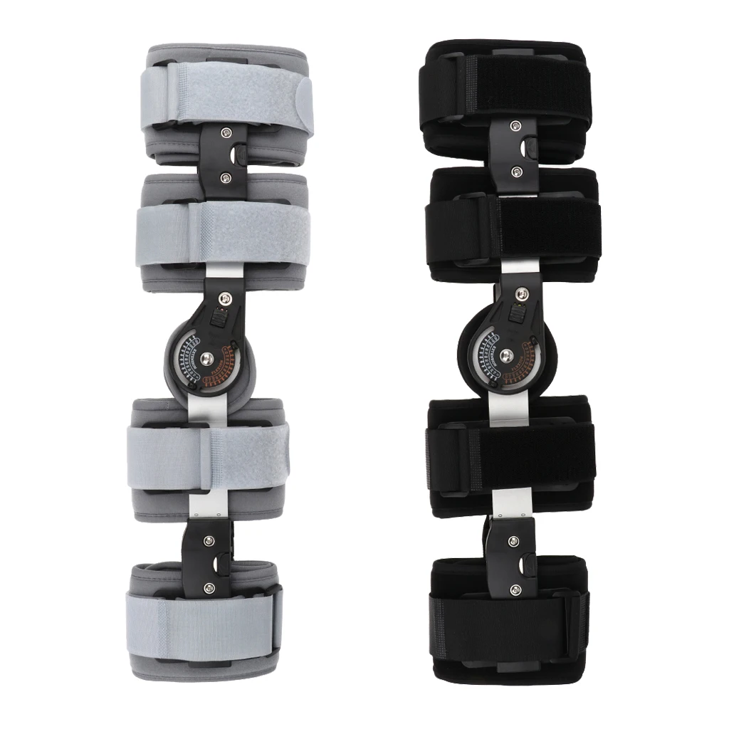 Hinged Knee Support with Adjustable Strapping Stabilizer Pad Orthosis Splint Wrap Orthopedic Guard Protector