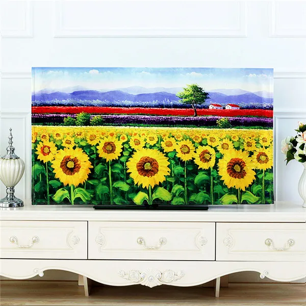 TV Covers 32'' 65''inch Cute Print dust proof Lace TV Cover Decorative