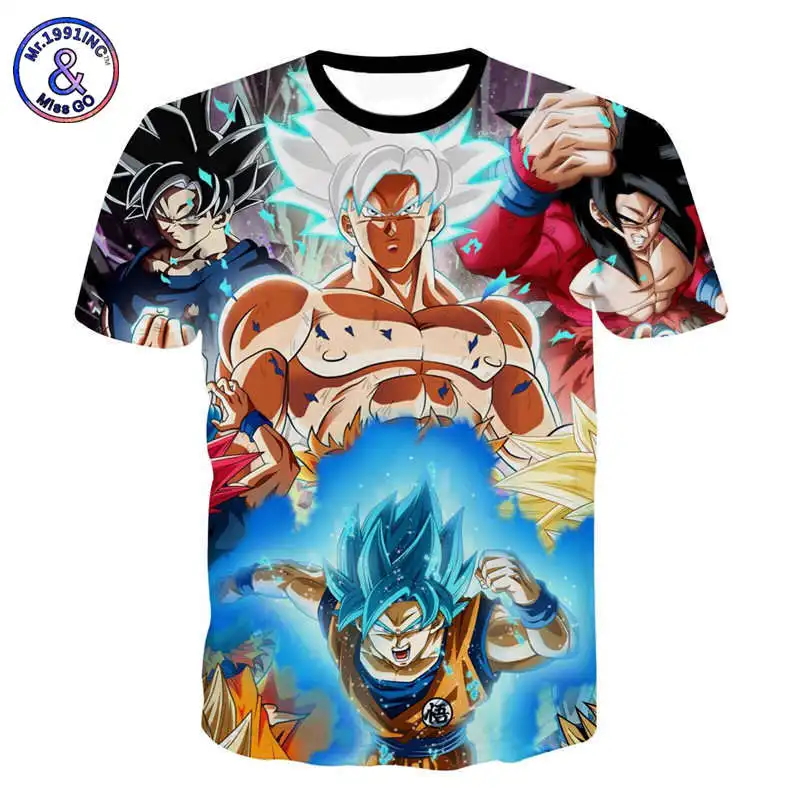 

Drop Shipping Child Cartoon Animation T Shirts Dragon Ball T Shirt Ultra Instinct Son Goku Super Saiyan 3D Printed T-Shirt 5XL