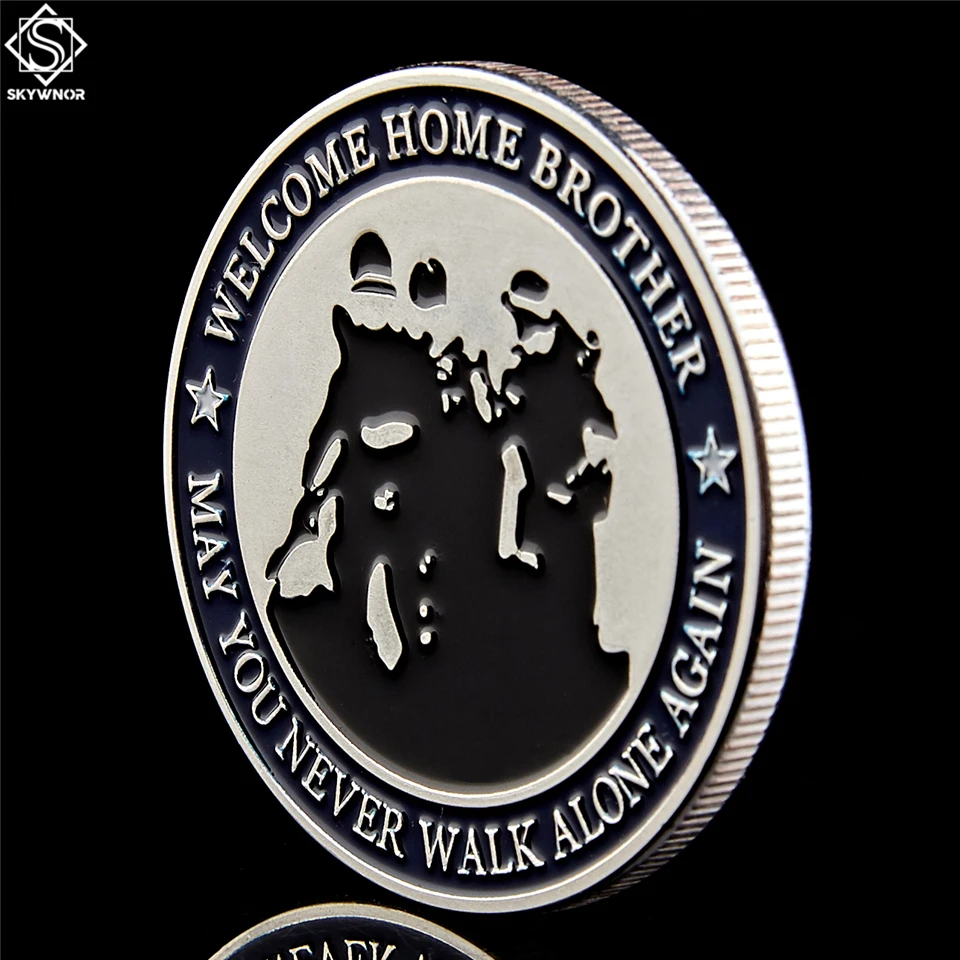 Серебро свободы Орёл 1 OZ, возможно, вы никогда не ходить в одиночку снова на военную тематику монета W/PCCB защиты