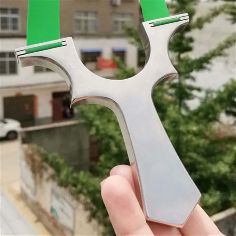 Рогатка из нержавеющей стали для охоты плоская резиновая лента игр на открытом