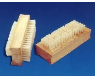 

2pcs Wool double faced medical hand-washing brush cleaning brush wood finger brush