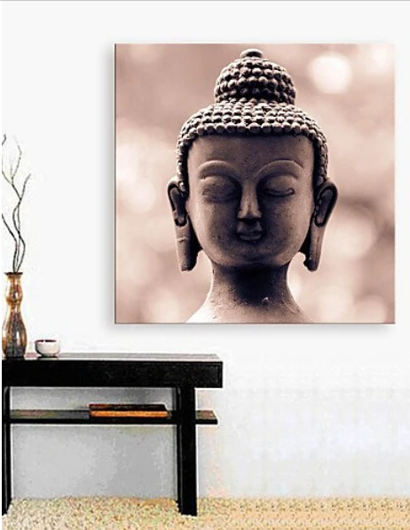 One Piece Stretched Canvas Art Buddha Head Decorative Painting One Piece Stretched Canvas Art Buddha Head Decorative Painting Comtemporary Prints Modern Paintings Wall Decor In Calligraphy