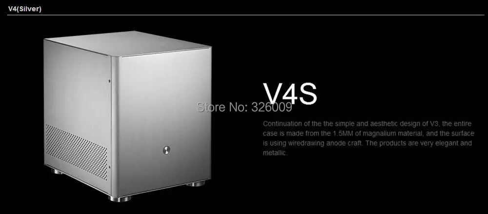 Jonsbo V4B V4 черный HTPC чехол MATX со всеми Алюминий 1,5 мм 3,5 корпус для жесткого диска USB3.0 5 Гбит/с PCI слот