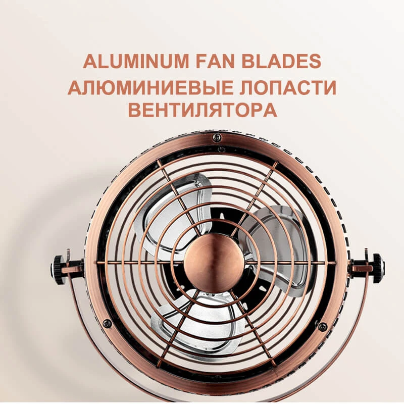 Portable Desk USB Fan 3 Blades Air Cooling Fan Vintage USB Mini Fans Ultra Quiet USB Laptop Fan Two Speed Adjustment For Home
