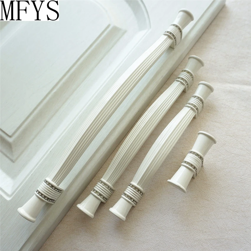 5'' 6.3'' 7.56'' 8.8'' White Crystal Kitchen Cabinet Pulls ...