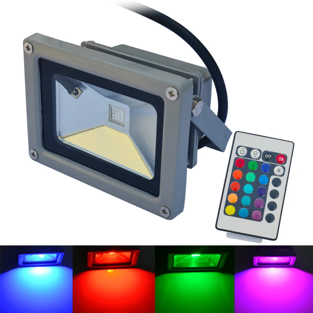 

10pcs/lot Brand New 10W LED Floodlight RGB LED Flood lights Ourdoor lighting WaterProof AC85-265V