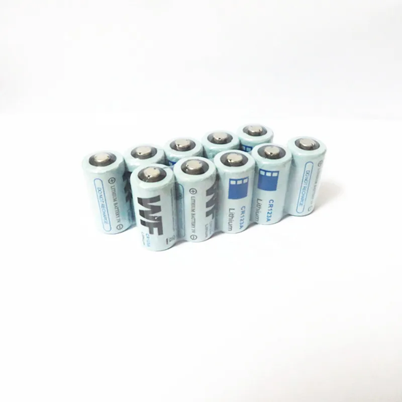 

FREE SHIPPING!!! 10pcs WF CR123A CR123 CR 123A 16340 Li-ion Battery 3V Primary Lithium Battery