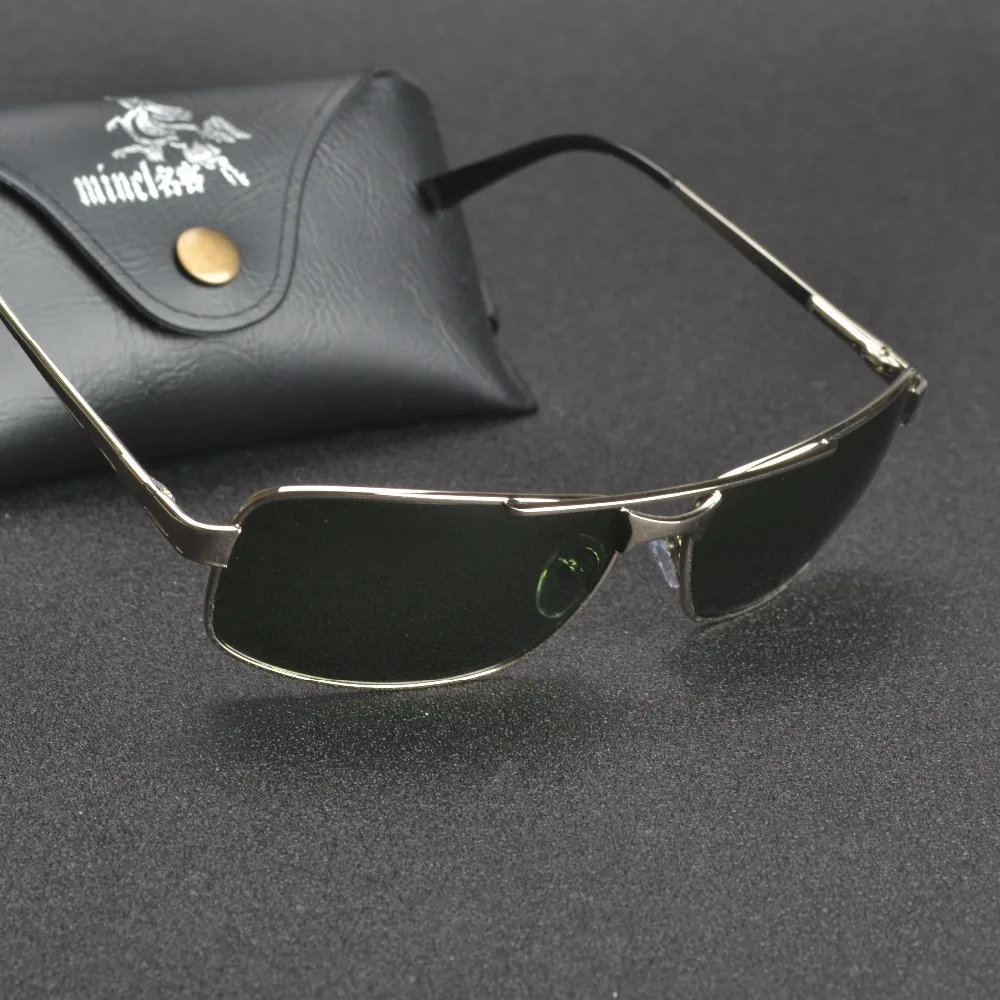 

MINCL/2017 High Quality Unisex Sunglasses Alloy frame Top Grade glass Lens Men Women Driving Classic Sun Glasses FML
