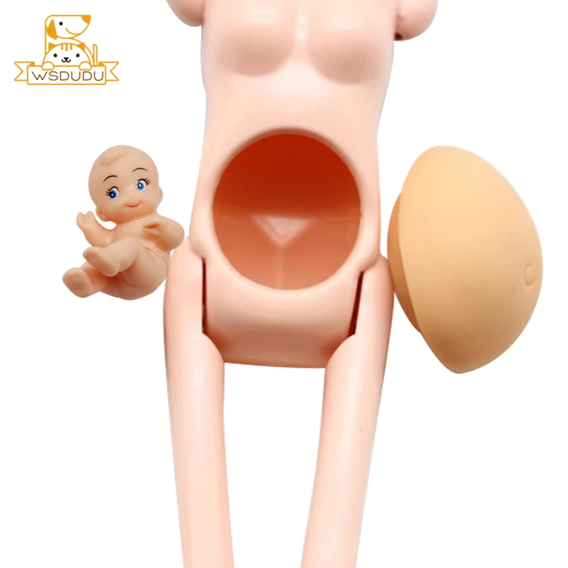 Беременная мама сестра куклы Reborn Baby коричневые длинные прямые волнистые волосы
