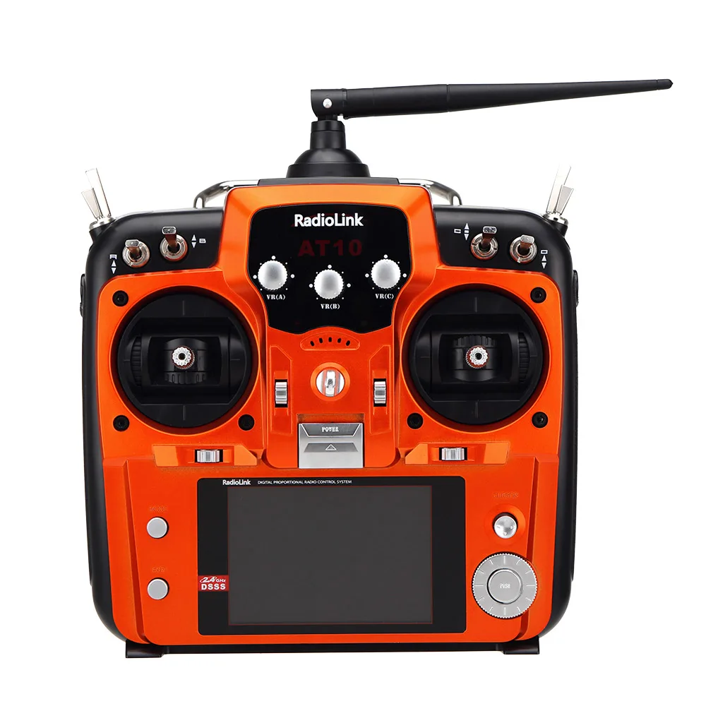 

Original Mode 2 Orange RadioLink AT10 2.4G 10CH Remote Control System Transmitter w for Racing Aircraft Fixed Wing Helicopter