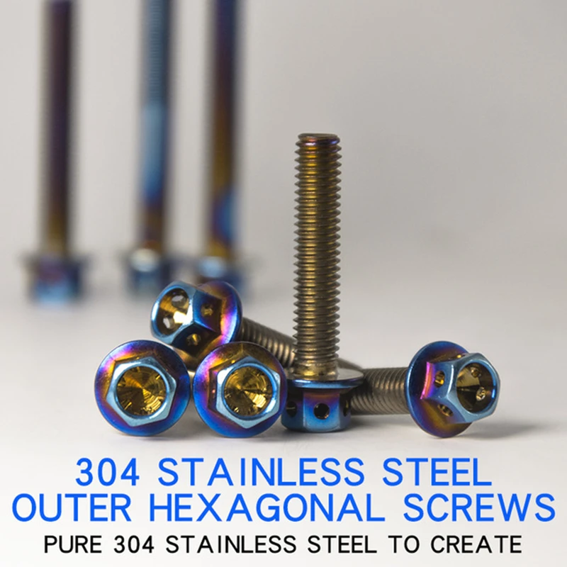 Motorcycle Parts Color Screw Stainless Steel Screw Bodywork Personalized Tool Motorcycle M6