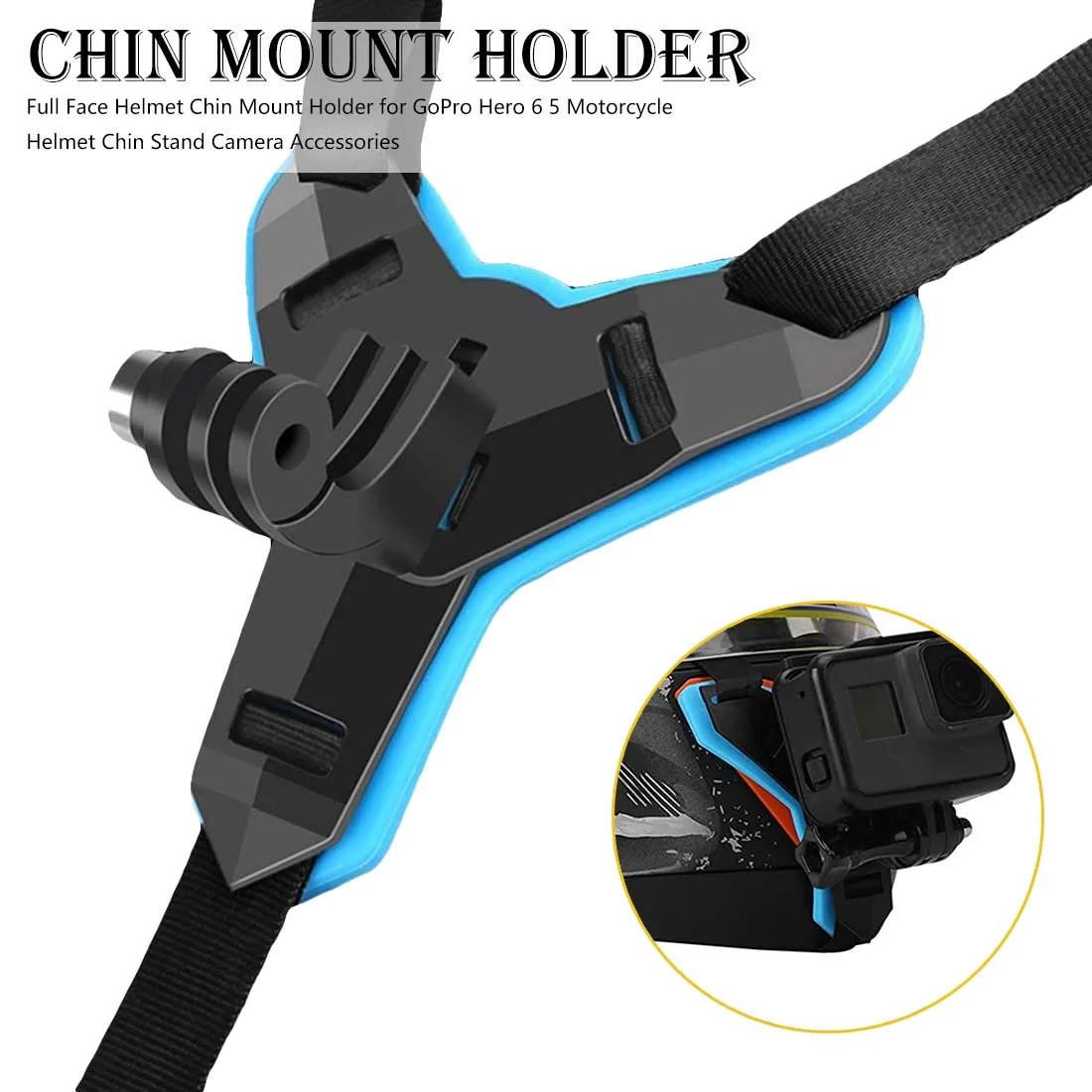 

Full Face Helmet Chin Mount Holder for GoPro Hero 6 5 Motorcycle Helmet Chin Stand Camera Accessories