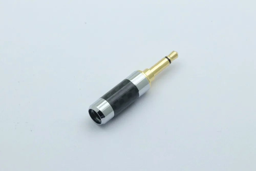 1 шт. 3,5 мм моно Джек из углеродного волокна адаптер аудио разъем 3,5 штекер позолоченный провод припой разъем для 6 мм кабель