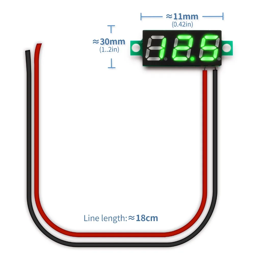 0,28 дюймов 2,5 V-30 V Мини цифровой вольтметр Напряжение метр тестер светодиодный Экран электронный Запчасти аксессуары Цифровой вольтметр