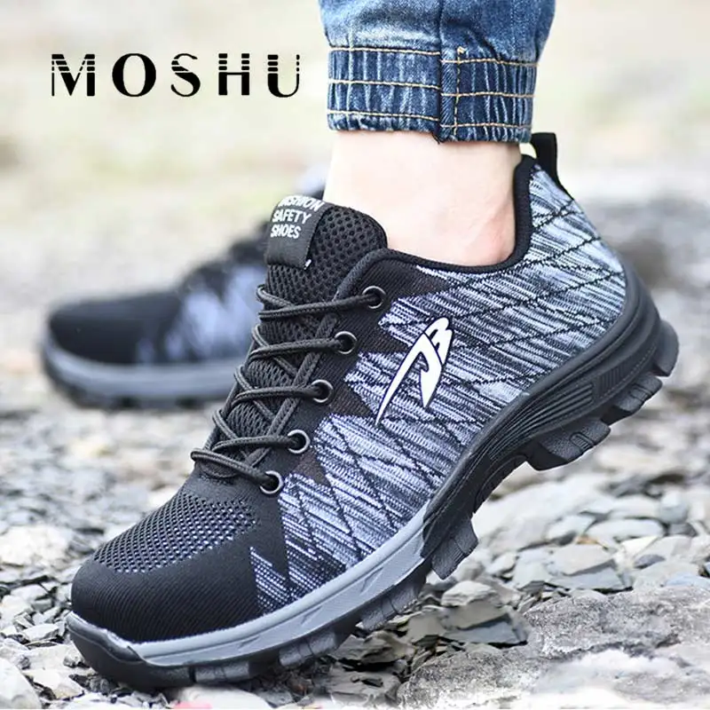 

Work Safety Boots Anti-perforation Steel Sole Boots Men Steel Toe Cap Work Shoes Protective Walking Footwear Zapatillas Hombre