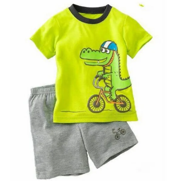 

Cartoon Pattern Baby Clothes Children Clothing Summer Toddler Boys Girls Clothes Kids Short Sleeve t-shirt+shorts 2pcs duan197