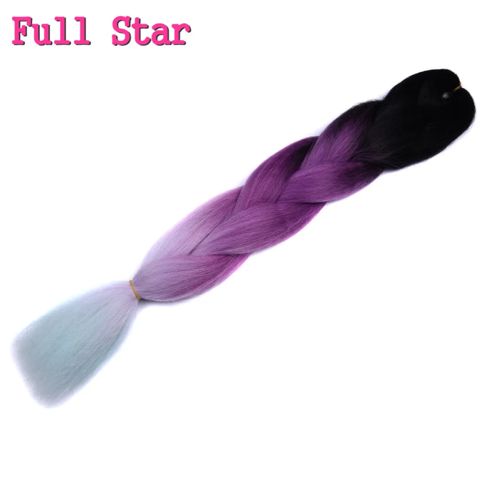 1 упаковка 2" 100 г Джамбо оплетка предварительно растягивающиеся плетеные волосы оптом фиолетовый Омбре розовый цвет полная звезда синтетические волосы для женщин - Color: P4/30