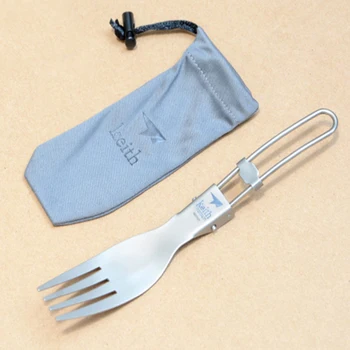 

Keith Titanium Foldable Fork Camping Cutlery Outdoor Tableware Convenient Health Portable Fork Lightweight 16g Ti5303