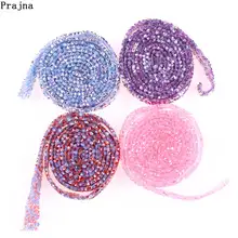 Garniture en dentelle perlée, fer sur rubans en cristal de diamant et dentelle pour décoration de couture pour vêtements, Garnitures, accessoires de Perlage DIY H
