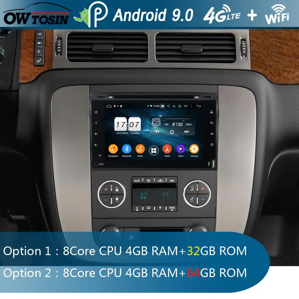 " ips 1024*600 8 ядерный 4G+ 64G Android 9,0 автомобильный dvd-плеер для GMC Yukon Sierra Tahoe передняя фара для Chevy Express Impala Cobalt Equinox DSP радио