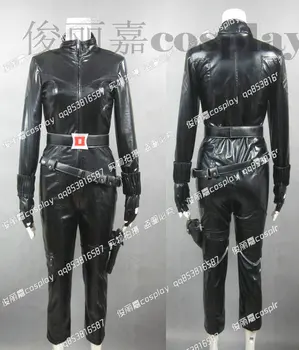 

2016 Captain America Civil War Black Widow Cosplay Costume Faux Leather