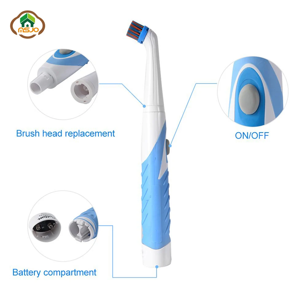 MSJO электрическая звуковая Чистящая Щетка Hurricane Spin Scrubber ванная комната настенная раковина ванна щетка для плитки для туалета Чистящие Инструменты Набор