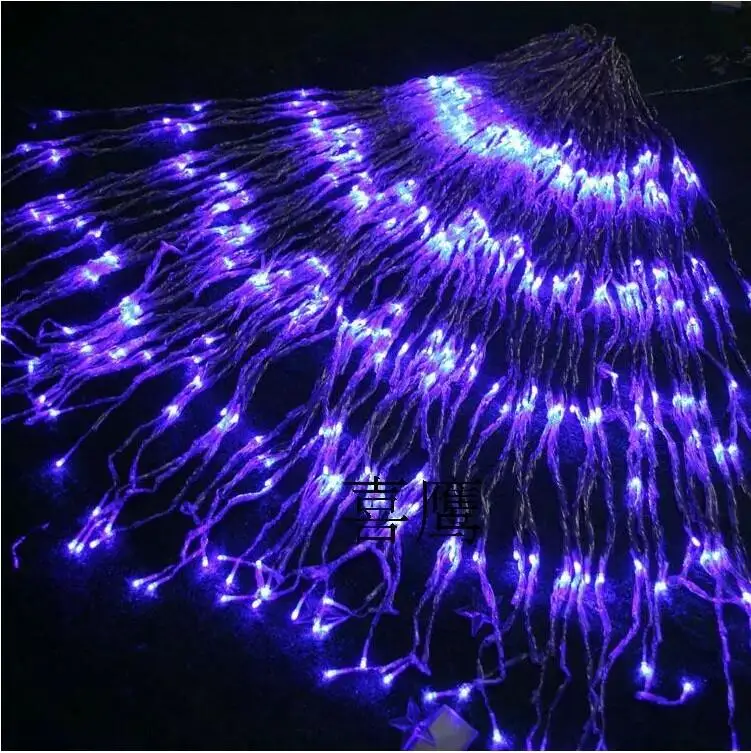  Multi 3m x 3m Christmas Wedding Party Background Holiday Running Water Waterfall Water Flow Curtain LED Light String 336 Bulbs