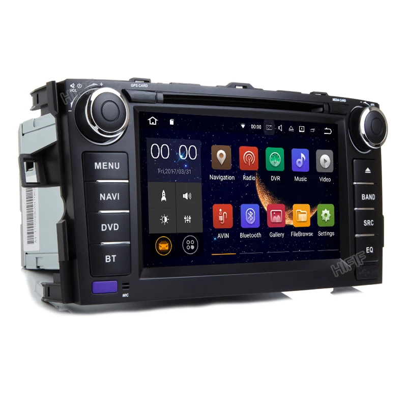 Cheap HIFIF 2 Din 1024*600 Quad Core Android 7.1.2 Car DVD GPS Navigation For Toyota Corolla 2007-2013 Car Head Unit +RDS/ 3G/4G/WIFI 1