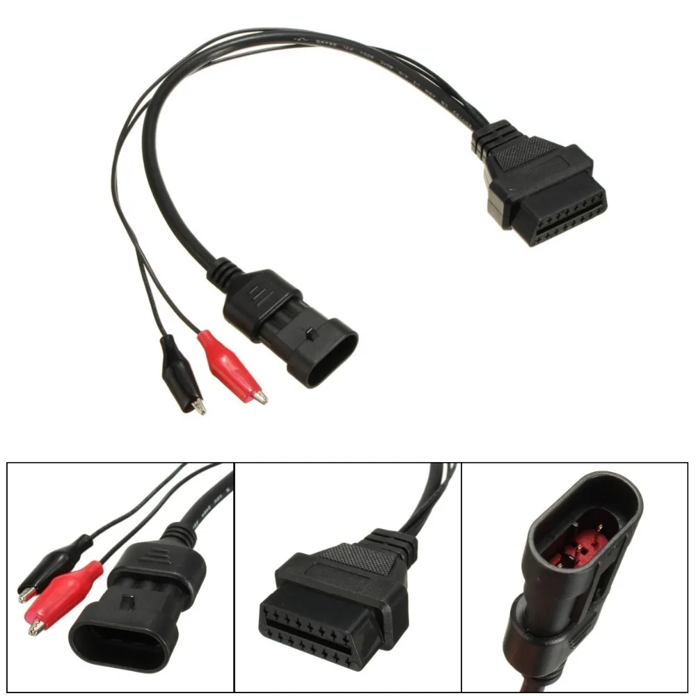 16Pin-OBD2-TO-3Pin-OBD1-Diagnostic-Cable-Adaptor-Detection-For-Fiat-Alpha-Romeo