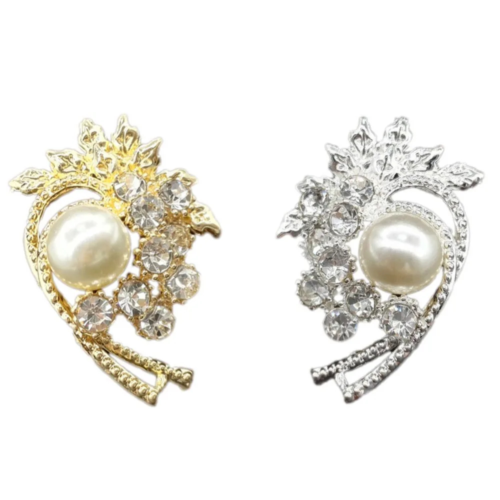 

1 Piece Rhinestone Brooch Inlaid Pearl Flower Retro Brooch Pin For Women Gift Wedding Jewelry