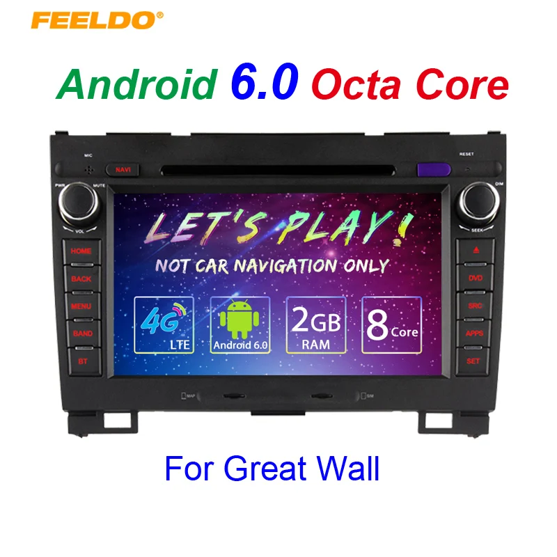 

FEELDO 8" Android 6.0 (64bit) DDR3 2G/32G/4G LTE Octa Core Car DVD GPS Radio Head Unit For Great Wall Hover H3/H5(2010~2013)