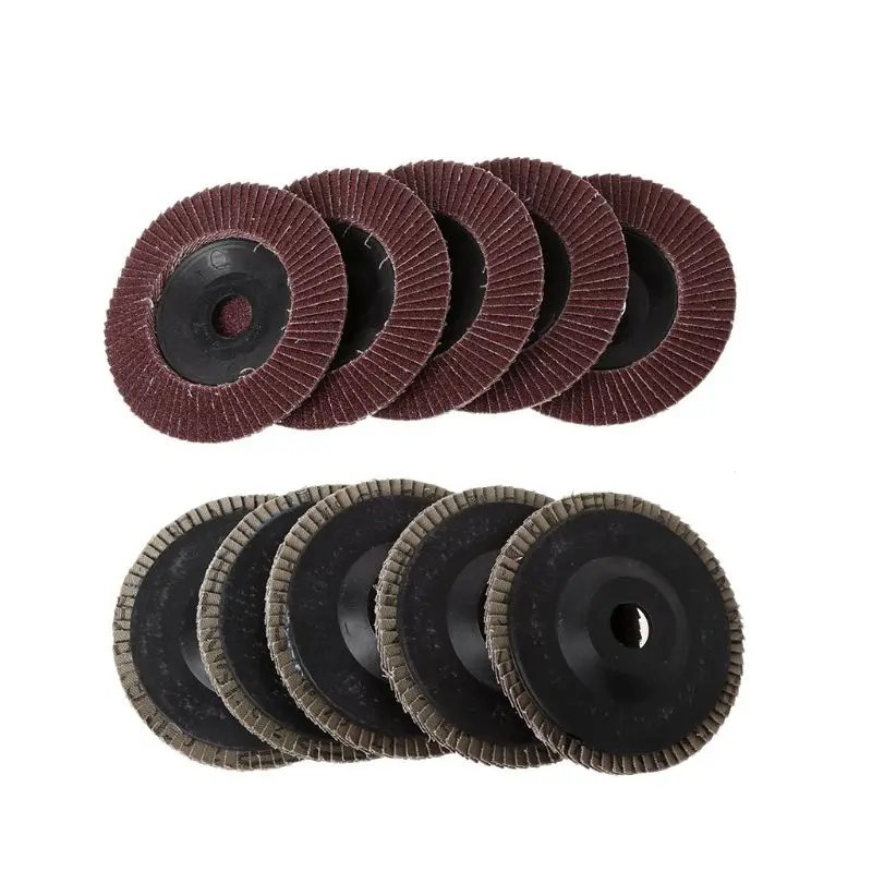 10Pcs 100mm/4inch Flap Disc Polishing Pad Plate Sander Paper Sanding Disk Grinding Wheel Abrasive Tools Grit 80