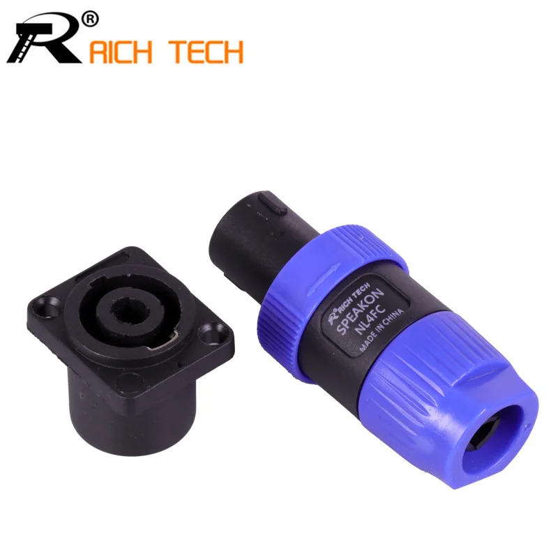 

1 set 4Pin Professional Speaker Powercon Wire Connectors 4 Pole Plug Male + Powercon 4 Pin Female Jack socket panel Male&Female