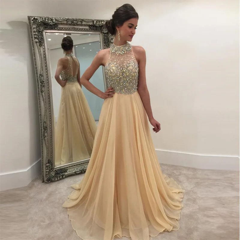 

Sequin Hollow Out Sexy Dress For Evening Party Women Sheerness Floor Length Apricot Dresses Brand Design Hot Slim Elegant Dress