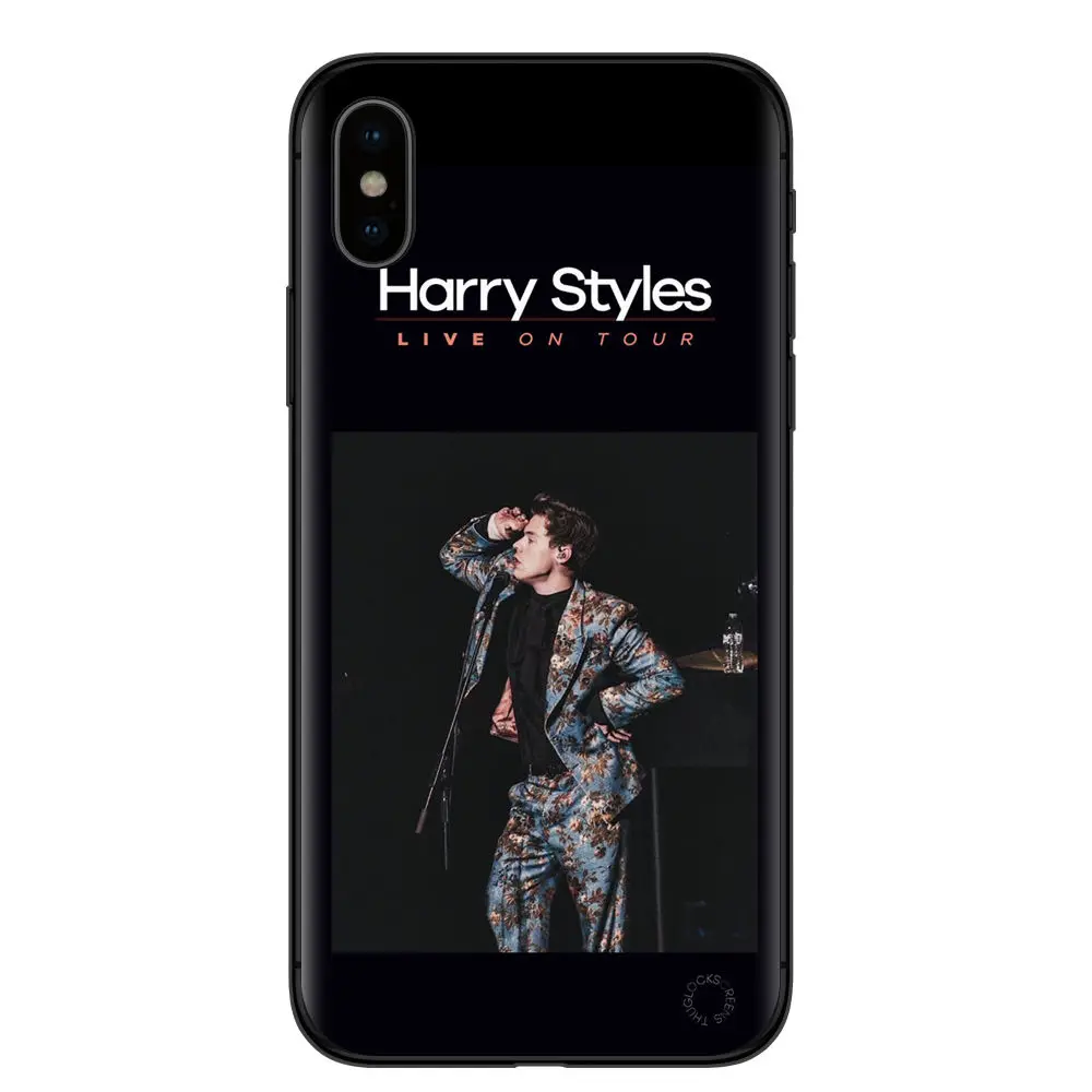 RUIXKJ One Direction Tattoos Harry Styles чехлы для телефонов для iphone 5S SE 6 6S 7 7Plus 8 8 Plus X мягкий черный силиконовый чехол - Цвет: T2483