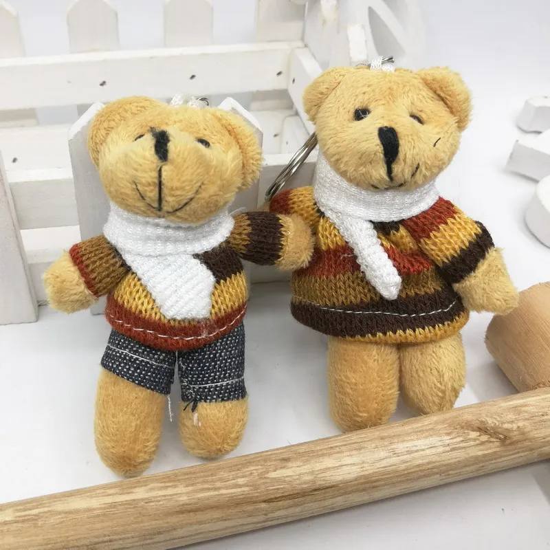 5* 6cm Mini Joint Bär Teddybär Plüschtier Kit Hochzeitsgeschenk Schmuck Zubehör 
