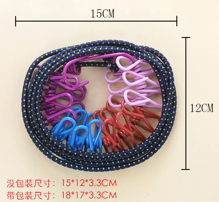 Наружная ветрозащитная Веревка для белья подвесная сушилка для одежды одежда висячая Веревка Линия с 12 зажимами