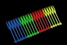 Home Garden Bar Flatware transparent PP plastic sword heart health one-time disposable cocktail salad fruit fork 1500pcs/lot